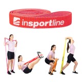 Banda elastica fitness inSPORTline Rand X Strong, rezistenta 10 kg, rosie