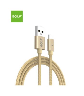 Cablu USB la micro USB 1m Golf Data Sync Quick Charge 5A auriu GC-76m foto