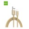 Cablu USB la micro USB 1m Golf Data Sync Quick Charge 5A auriu GC-76m