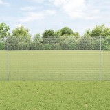 vidaXL Gard din Plasă Sudată cu 44 Posts Argintiu 1.2x50 m Oțel
