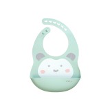 Baveta din silicon cu buzunar, ajustabila, Sweet Fun, mint