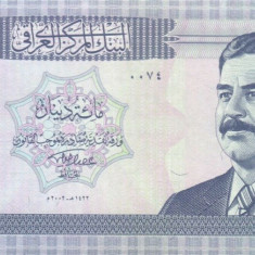 IRAK █ bancnota █ 100 Dinars █ 2002 █ P-87 █ UNC █ necirculata