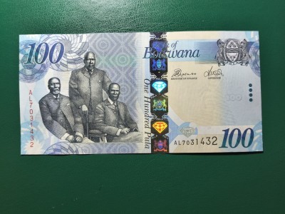 BOTSWANA 100 PULA 2016 UNC foto