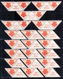 Romania 1957, LP 434 b, Al VI-lea Festival al Tineretului - Moscova, cu 20 de viniete diferite, MNH! RARE!