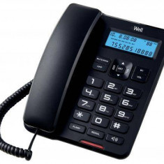 Telefon cu fir de masa cu afisaj negru CD001 Well