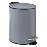 Cos gunoi 5Five Colors Concrete cu pedala si inchidere soft-close, otel, 3 L, 23x23x17 cm, gri Household NewTrend