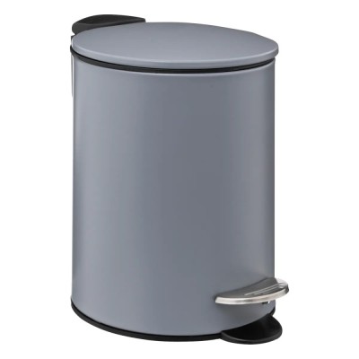 Cos gunoi 5Five Colors Concrete cu pedala si inchidere soft-close, otel, 3 L, 23x23x17 cm, gri foto