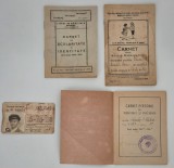 Carte veche Set Diploma de bacalaureat 1942 Carnet de note trei bucati Abonament tramvai
