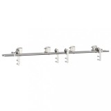 Cumpara ieftin Set piese pentru usa glisanta, argintiu, 183 cm otel inoxidabil