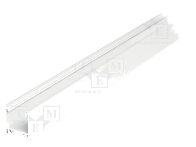 Profil aluminiu de suprafață pentru module LED, alb, 2m TOPMET LINEA20