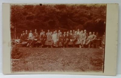 &amp;#039; LA MUSUROAIE &amp;#039; ,POZA DE GRUP ,FORMAT CARTE POSTALA , 1927 foto