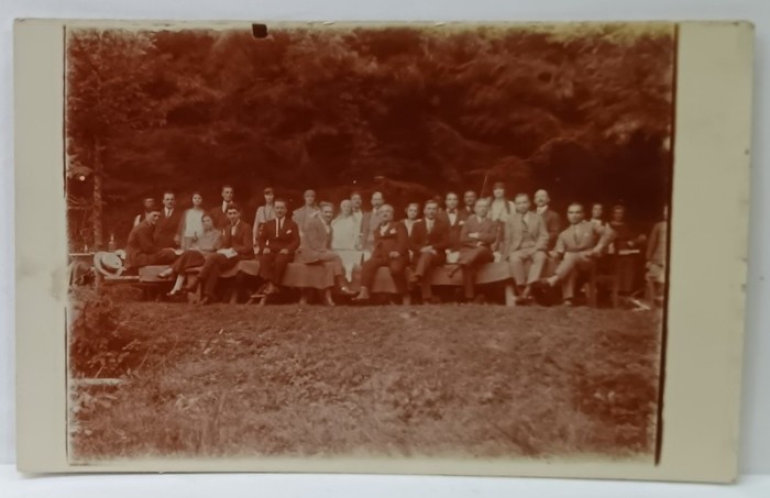 &#039; LA MUSUROAIE &#039; ,POZA DE GRUP ,FORMAT CARTE POSTALA , 1927