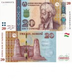 TADJIKISTAN 20 somoni 2021 UNC!!!