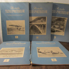 5 numere Revista Transporturilor, Nr. 1-5, 1957