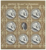 ROMANIA 2004 - Sportivi de aur ai Romaniei / minicoli cu vinieta MNH, Nestampilat