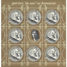 ROMANIA 2004 - Sportivi de aur ai Romaniei / minicoli cu vinieta MNH