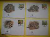 HOPCT PLIC FDC S NR 252 SET 4 FDC FAUNA-LEOPARD PATAT MALAEZIA 1995