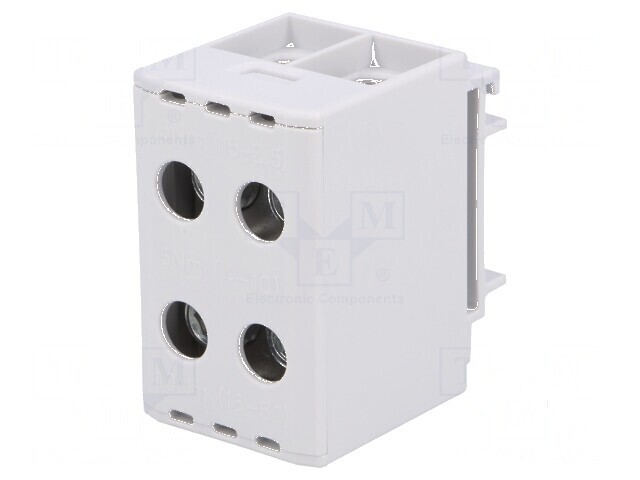 Term. &icirc;mbinare şine 1,5-50mm2 4 borne gri 30mm