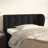Tablie de pat cu aripioare negru 83x23x78/88 cm catifea GartenMobel Dekor, vidaXL