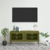 Gossi comoda tv, verde masliniu, 105x35x50 cm, otel