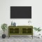 Gossi comoda tv, verde masliniu, 105x35x50 cm, otel