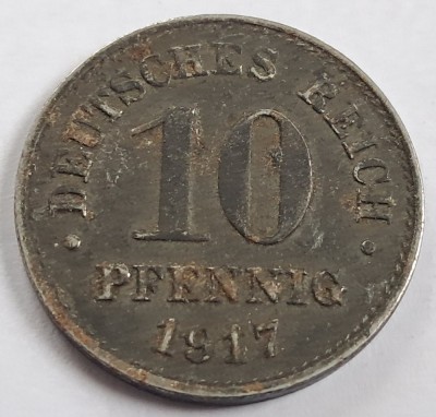 Germania, 10 Pfennig 1917 foto