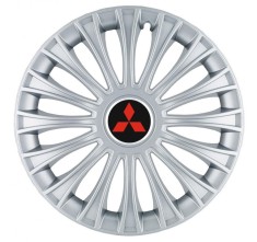 Set 4 Capace Roti Autohelix MSA&reg;, potrivite jantelor de R14, pentru Mitsubishi, model dino cromat