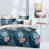 Cumpara ieftin Lenjerie de pat finet 6 piese, cearceaf pat clasic, cearceaf pilota 200x230, 2 fete perna 50x70, 2 fete perna 70x70, Extra, M462 Relax KipRoom, Somnart