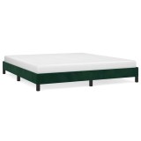 Cumpara ieftin Cadru de pat fara saltea, verde inchis, 180x200 cm, catifea