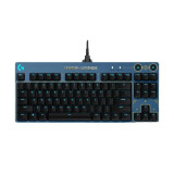 Tastatura mecanica Logitech G Pro, Iluminare RGB, Switch GX Brown, US INT&#039;L, League of Legends, Albastru