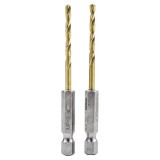 Set 2 burghie pentru metal titanate 3.5 mm, HEX 1/4, Richmann Exclusive