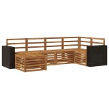 vidaXL Set canapea sectională 6 pcs natural 3384570