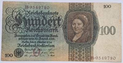 Germania, 100 Reichsmark 1924 foto