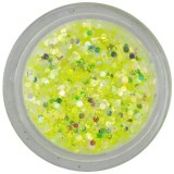 Decora&Aring;&pound;iune pentru unghii, hexagoane galben intens &Atilde;&reg;n pulbere, 1mm, INGINAILS