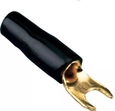 Papuc Terminal tip furca M4 10mm2 aurit izolat negru ACV 30.4410-03 foto