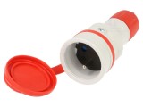 Conector: alimentare AC mamă soclu 2P+PE 250VAC 16A pe cablu