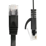 Cablu retea cat6 Plat ACTIVE, 10M, UTP, negru, mufat 2 x rj45 cat.6