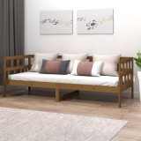 Gossi pat de zi, maro miere, 80x200 cm, lemn masiv de pin