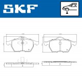 Set placute frana fata SKF VKBP80593