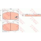 Set placute frana Trw GDB3197, parte montare : Punte fata