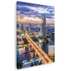 Tablou peisaj urban la apus Bangkok Thailand Tablou canvas pe panza CU RAMA 20x30 cm