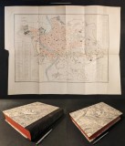 Rara 1873 ROMA Monografie Veche 352 &quot;gravuri&quot; 732 pag ilustrata + PLANUL ROMEI (70x55cm) Legatura frumoasa Format mare 33x26x6cm 4,2kg Limba Franceza