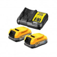 Kit DeWalt DCB1102E2, Statie incarcare + 2 x acumulatori 2 Ah POWERSTACK