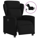 Cumpara ieftin Fotoliu rabatabil electric, negru, material textil
