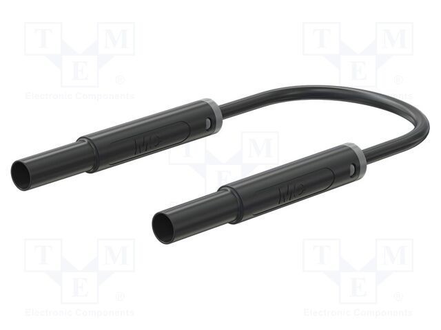 Cablu de măsurare ST&Auml;UBLI 19A mufă banană 4 mm, 1.5 m, negru