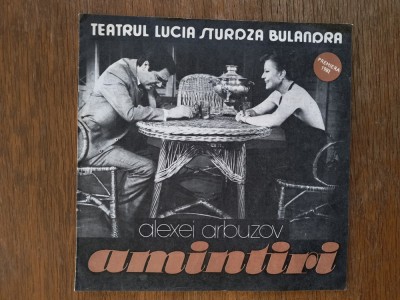 Pliant, program Teatrul Bulandra - Amintiri, 1982 / CD1P foto