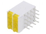LED galben 1,8mm 8 diode 10mA 38&deg; 2,1V 13mcd