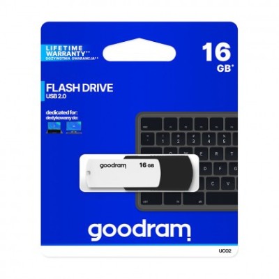 Memorie Externa GoodRam (pendrive) Colour (16GB I USB2.0) Blister USO2-0160KWR11 Negru-Alb foto