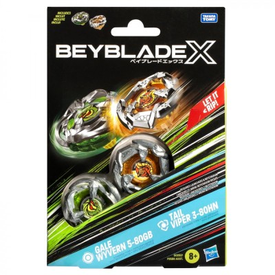 Beyblade X Pachet Duo Tail Viper 3-80hn Si Gale Wyvern 5-80gb foto
