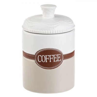 Borcan Ceramic, Coffee, Capacitate 1L, Multicolor, Inel Silicon foto
